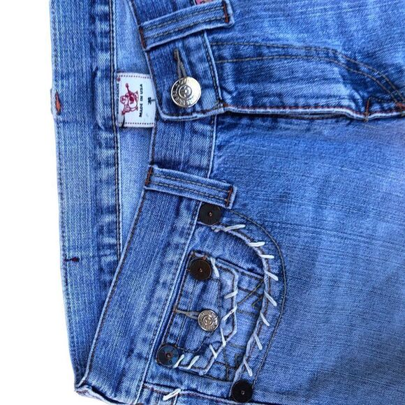 True Religion Jeans Size 34 White Stitch No Tab - Picture 4 of 11
